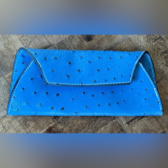 CLAVA Jemma Ostrich Clutch, NWOT - Picture 3 of 13